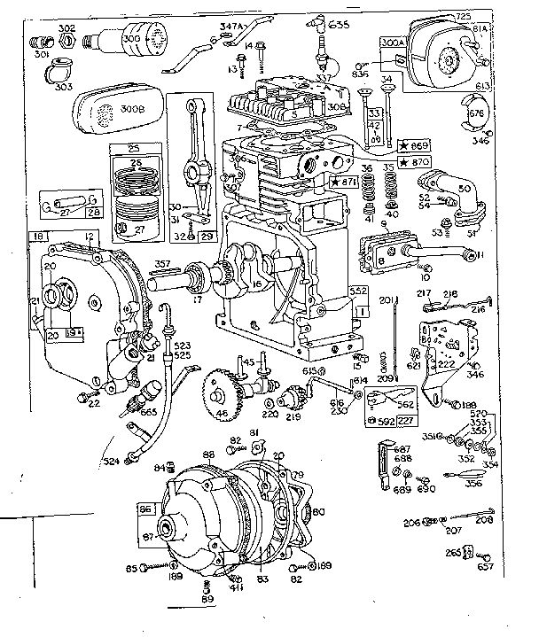 Replacement Parts Diagram and Parts List for 170400-170499 0510 - 0570 Briggs and Stratton Engine
